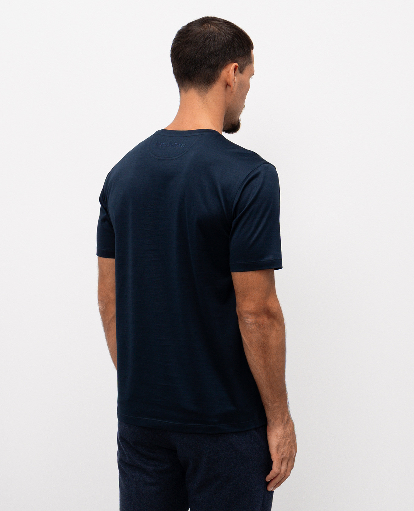 

Blue T-shirt with monogram Stefano Ricci