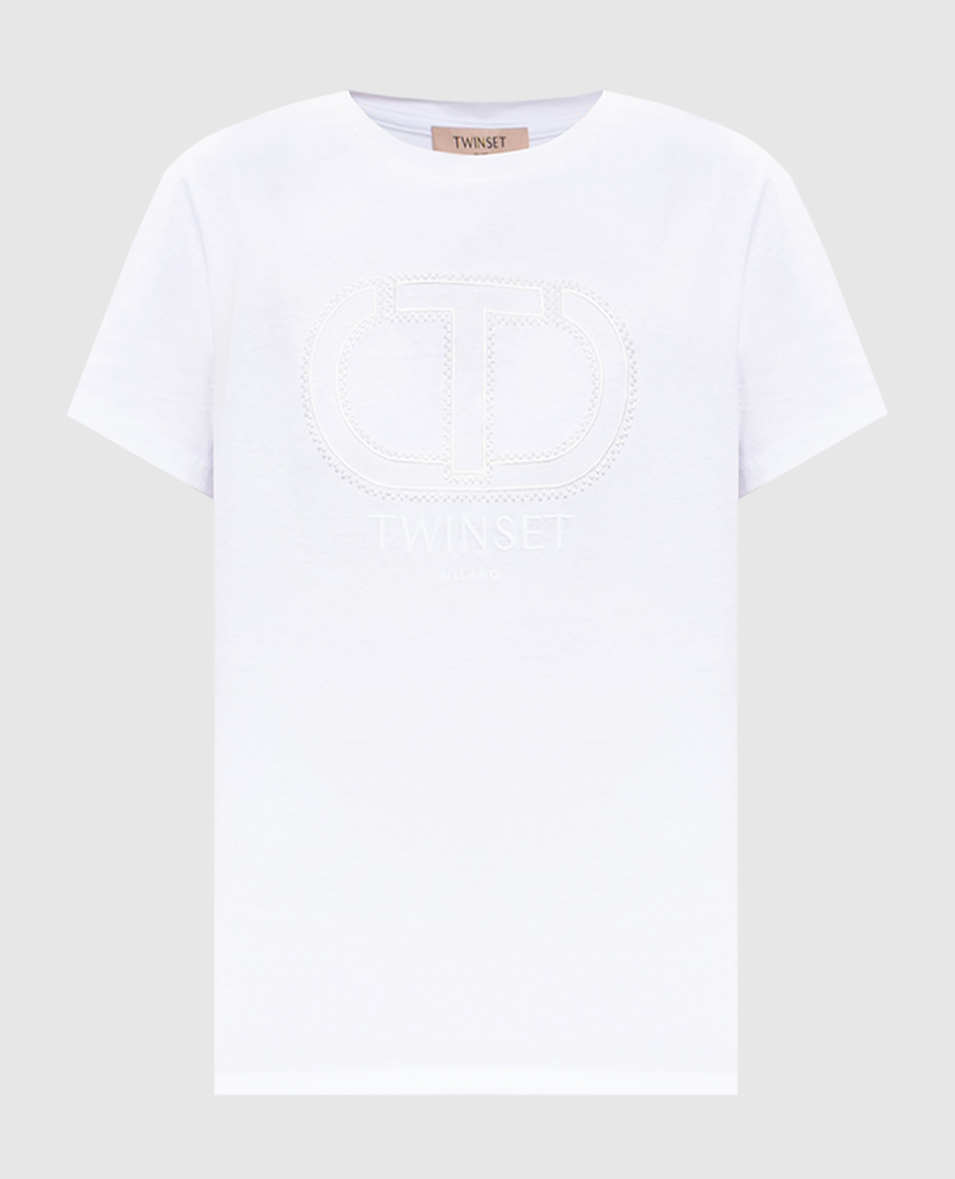 

White t-shirt with logo embroidery Twinset