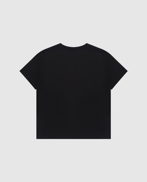 Dolce&Gabbana Children's black t-shirt with crystals L5JTNKG7N6B812+