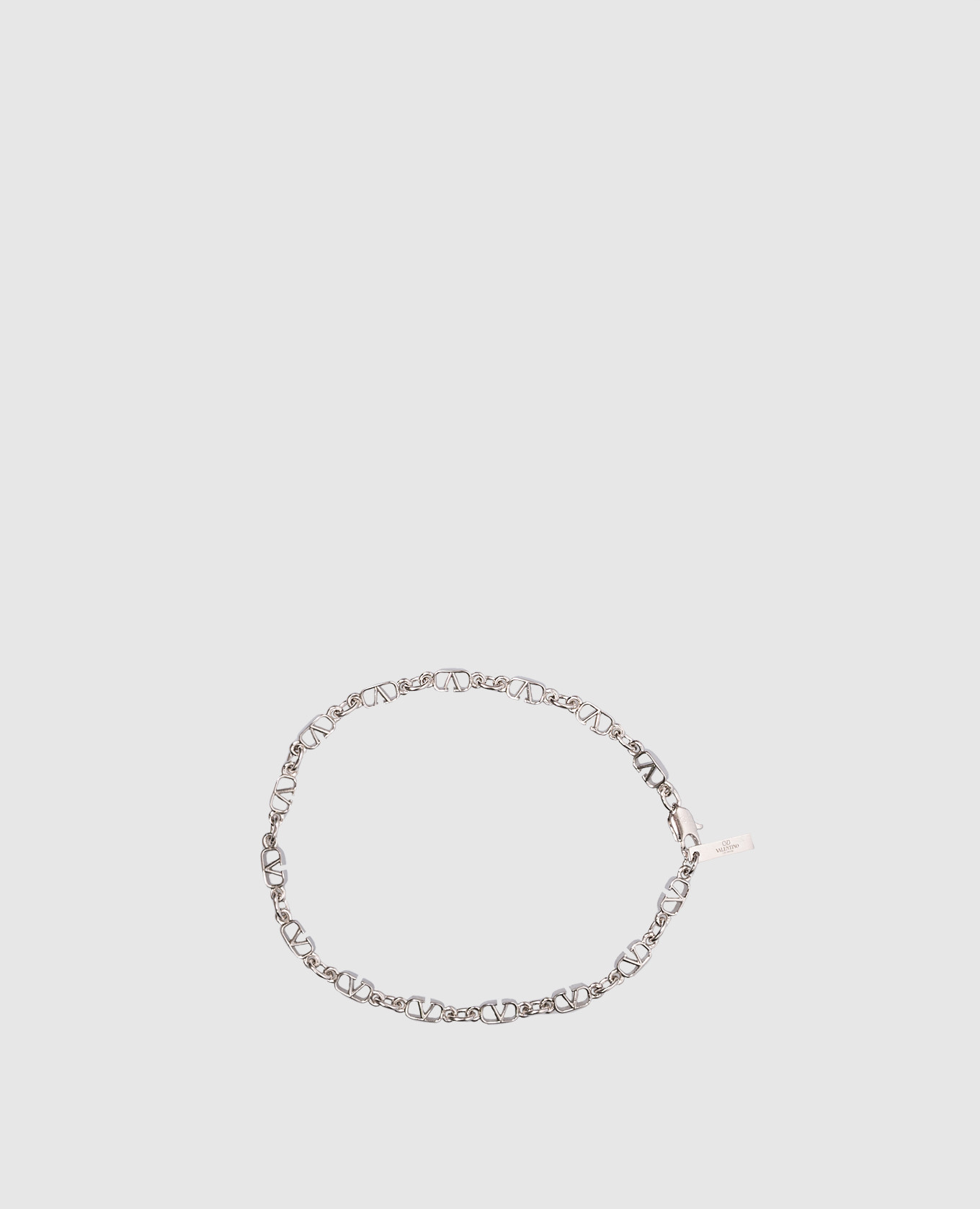 Vlogo signature silver metal bracelet valentino