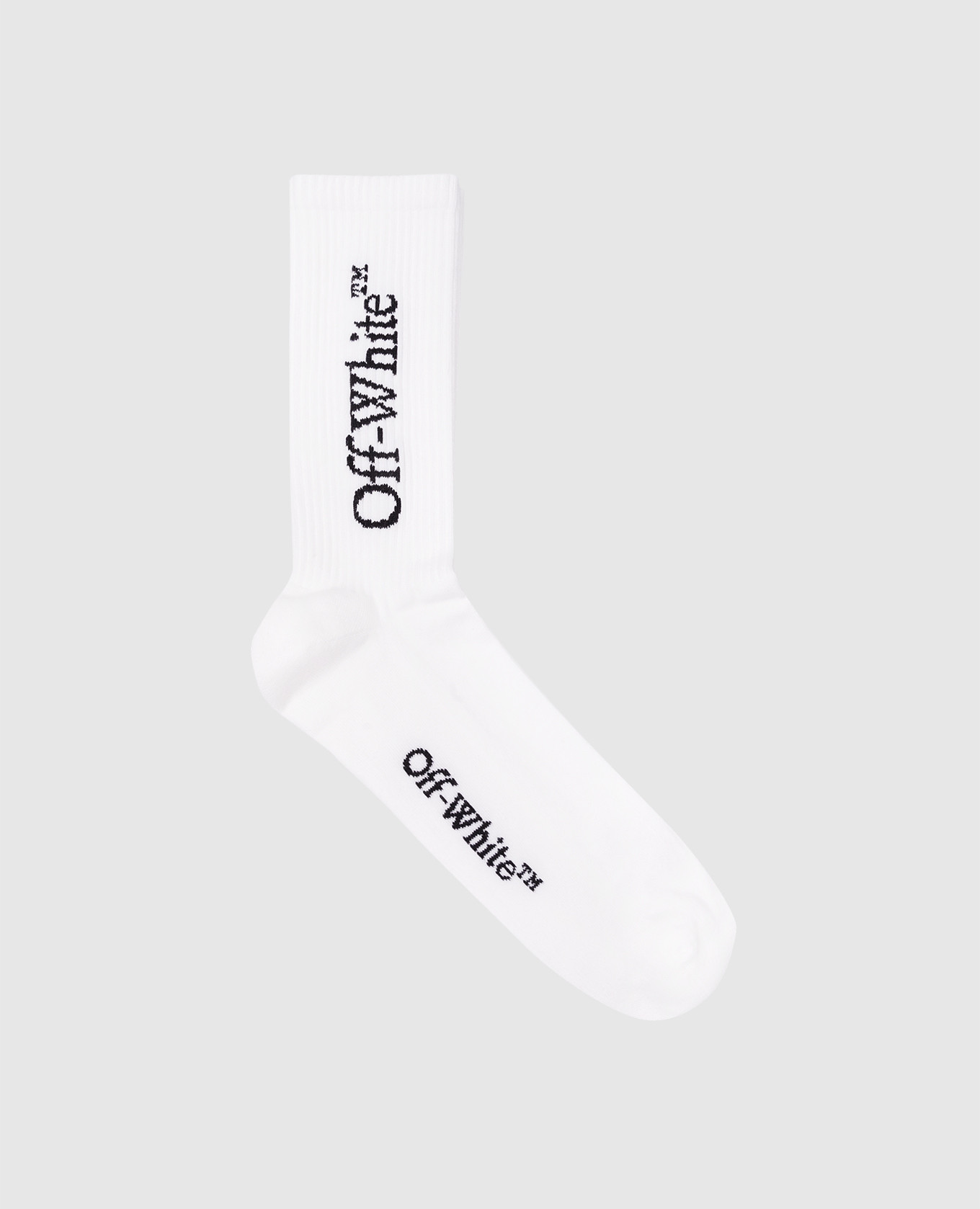 Off-White White socks with contrasting logo pattern