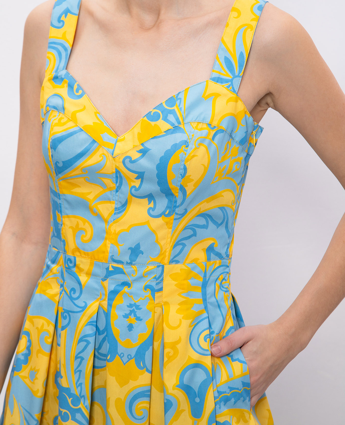 

Midi dress with branded print Etro, White