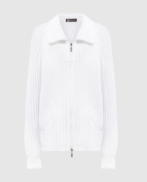 COLOMBO White cardigan with logo MA04410114MS