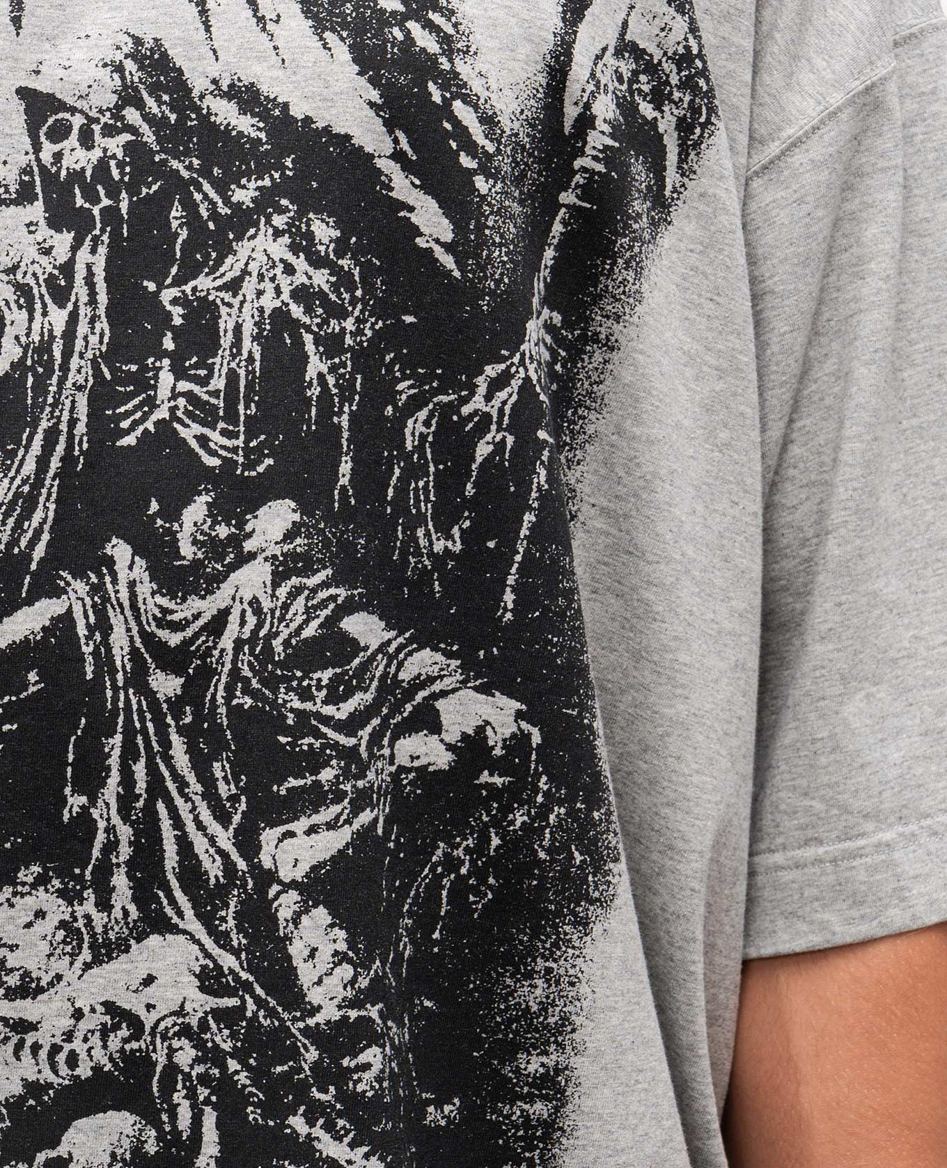 

Grey melange printed T-shirt Vetements