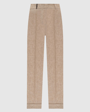 Peserico Beige linen pants P0428302629
