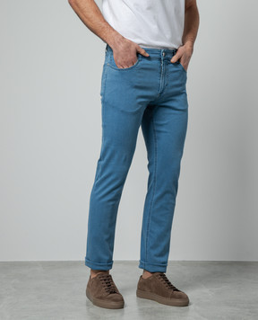 Enrico Mandelli Blue jeans with logo 0MIAMI5153