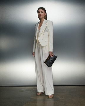 Giuseppe Di Morabito Milano Beige wool trousers with logo 02PSPA07302229