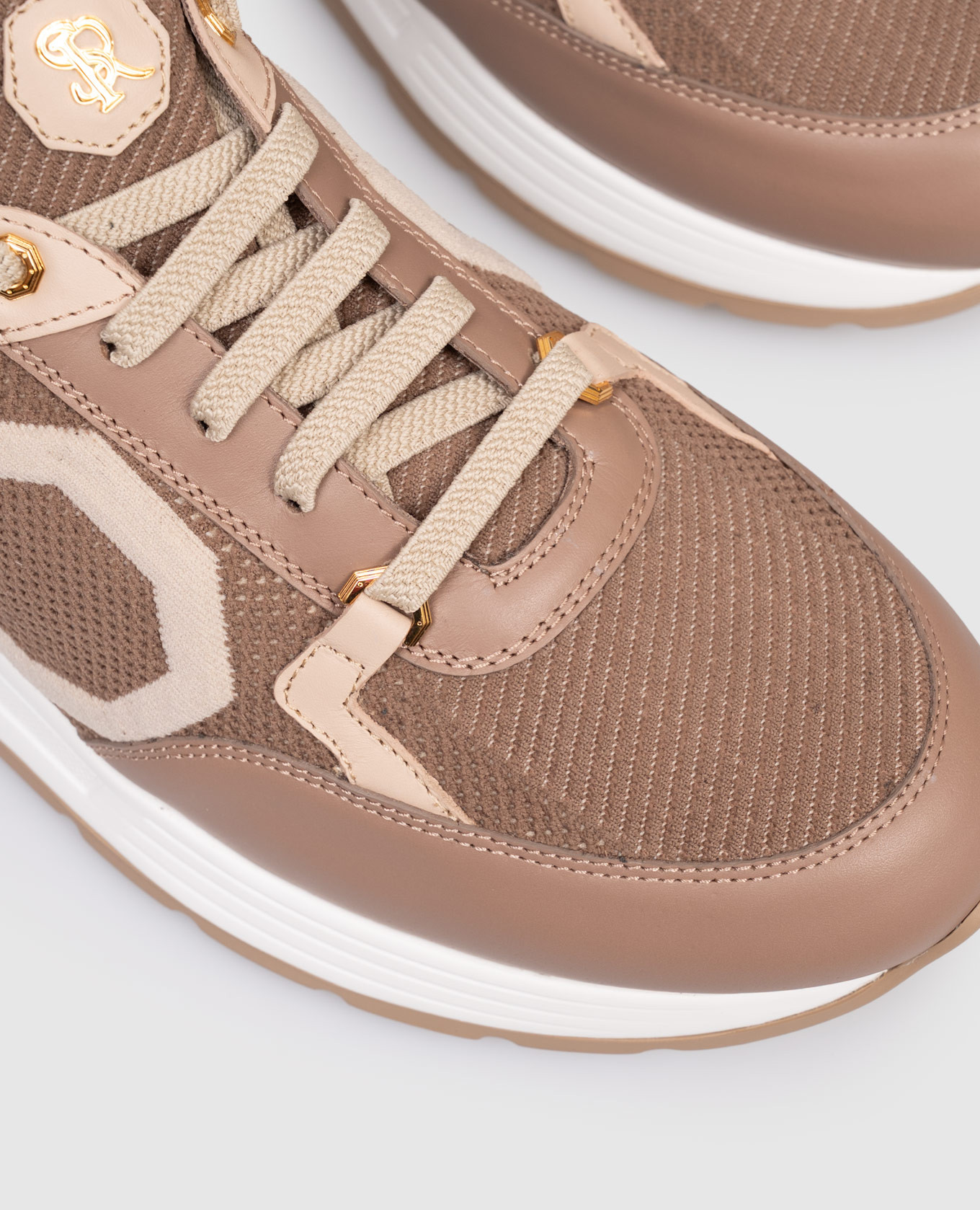 

Brown combination sneakers with logo Stefano Ricci