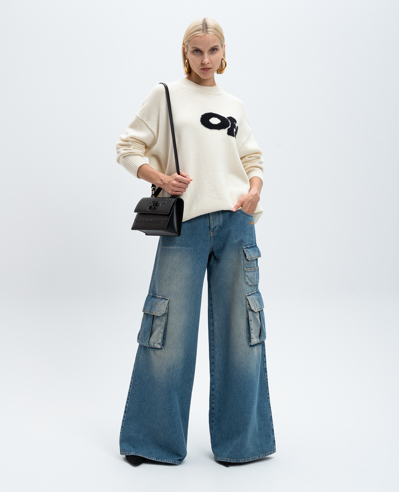 Blue logo cargo jeans Off-White 2