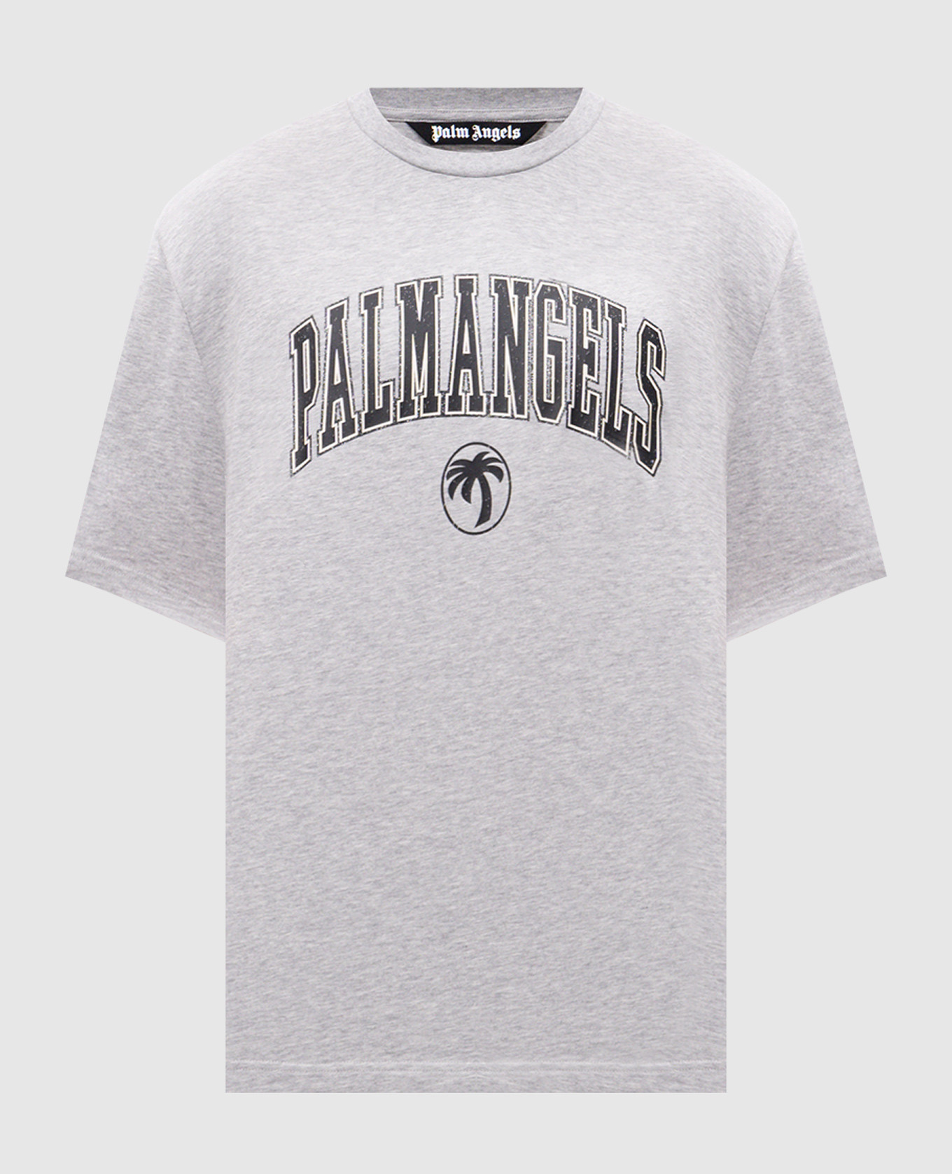Grey T-shirt with logo print Palm Angels