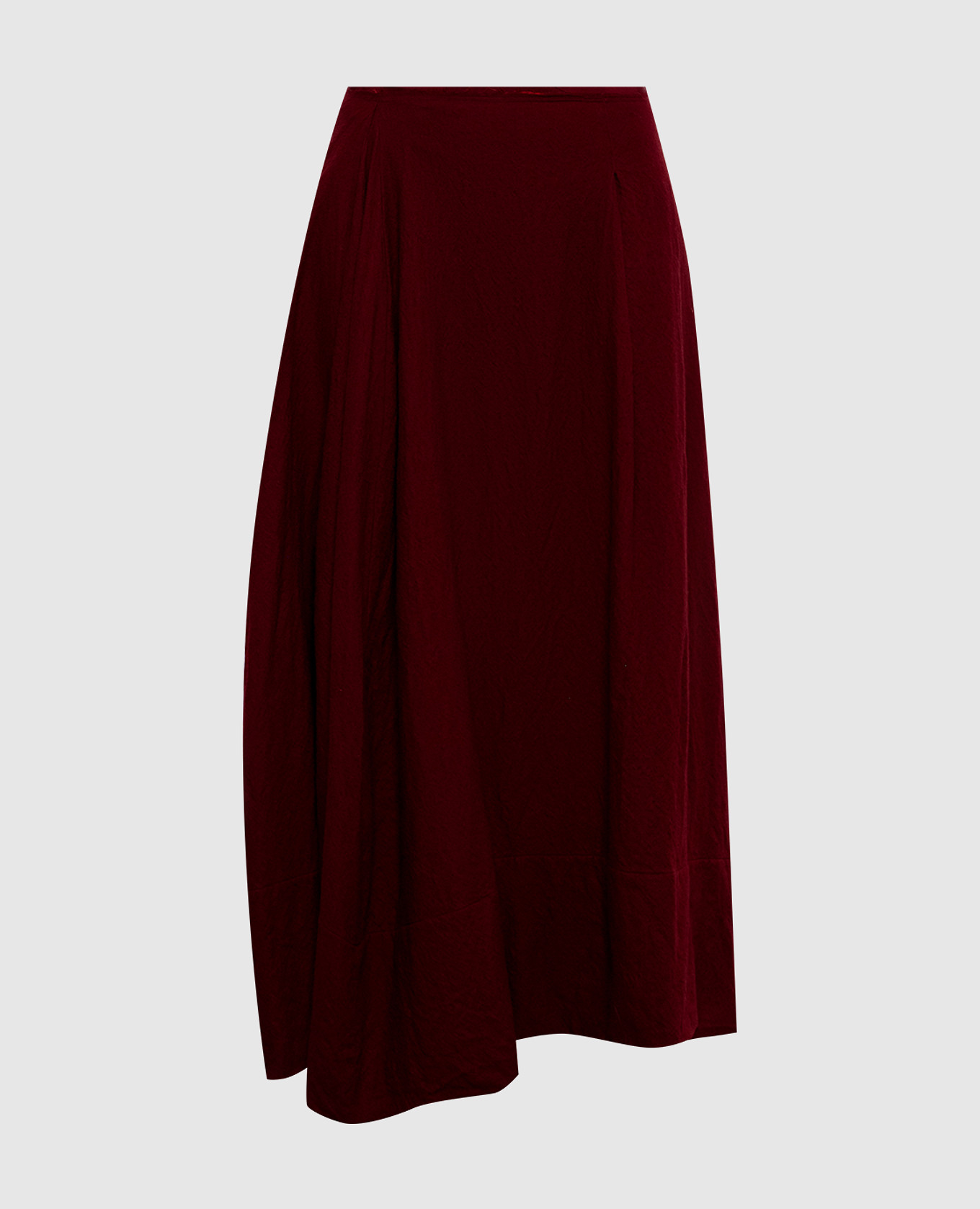

Burgundy wool skirt with a harvester effect Marc Le Bihan