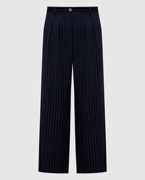 Solotre Blue striped pants M1D0049