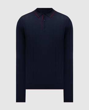 Stefano Ricci Purple wool polo shirt K303024P03F25346
