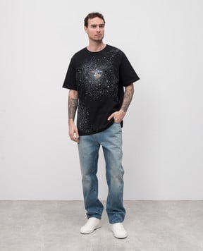 Balmain Black Universe T-shirt EH0EG010GE77