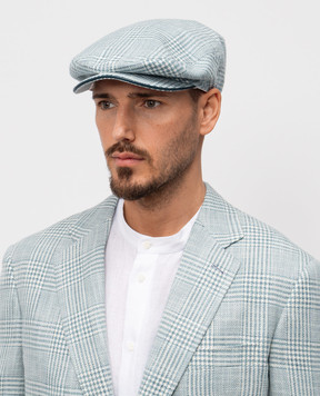 Stefano Ricci Green checked wool and silk cap MCV51NB100LP65HA