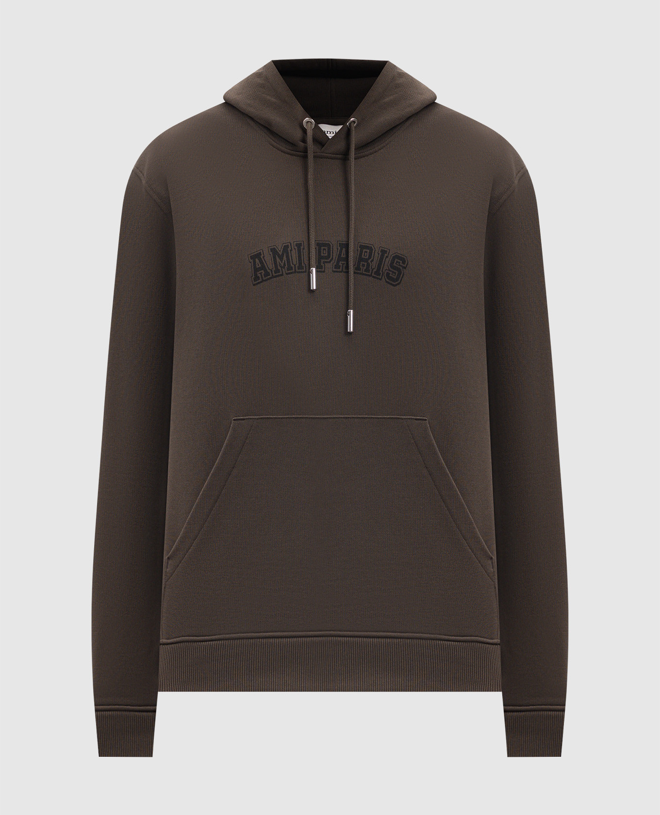 

Khaki logo print hoodie Ami Paris