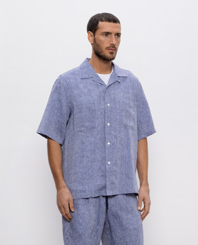 Herno Blue linen shirt CM000007U17139