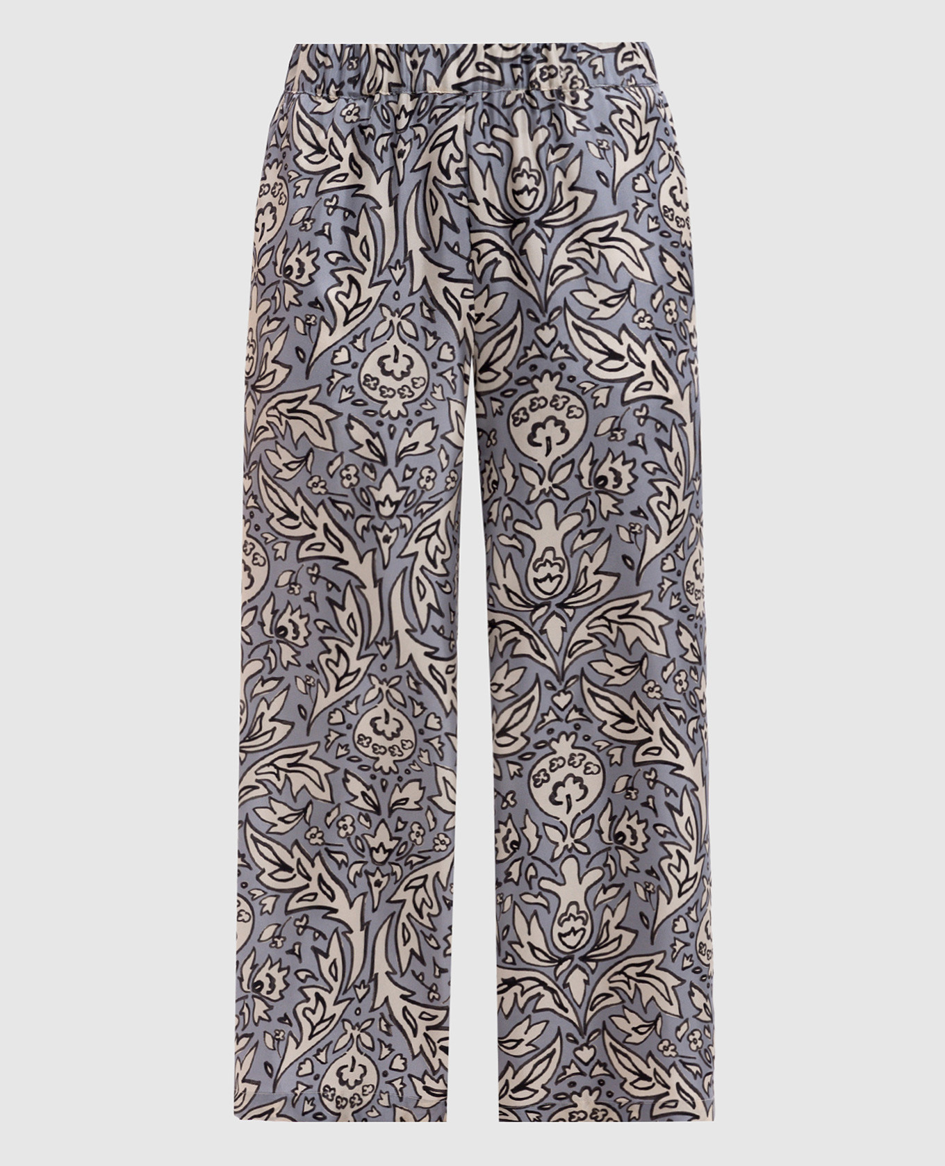 

EUSEBIO blue silk pants with floral print Max Mara Weekend, Light blue
