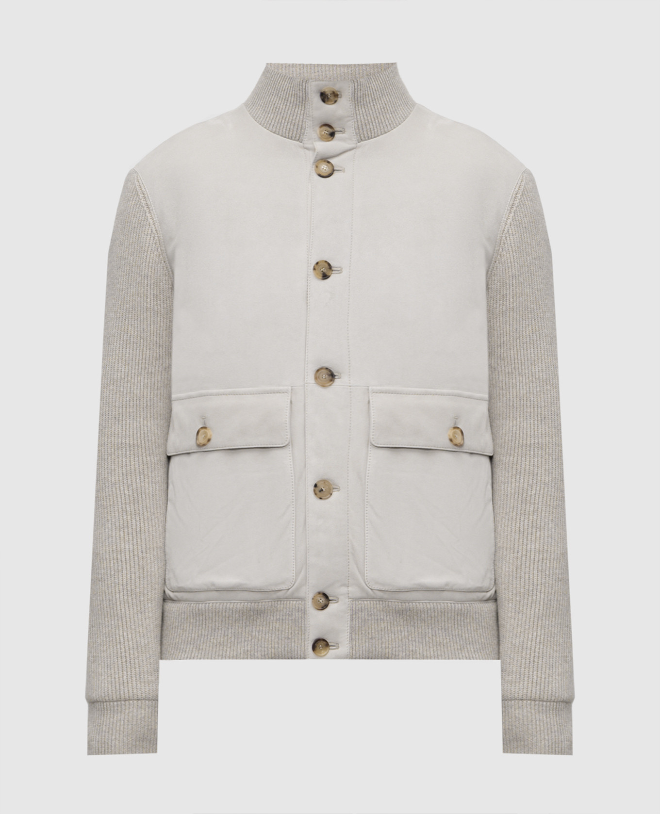 Beige combination jacket Brunello Cucinelli