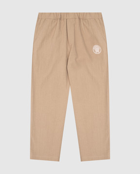 Versace Children's beige pants with emblem 10186021A14443