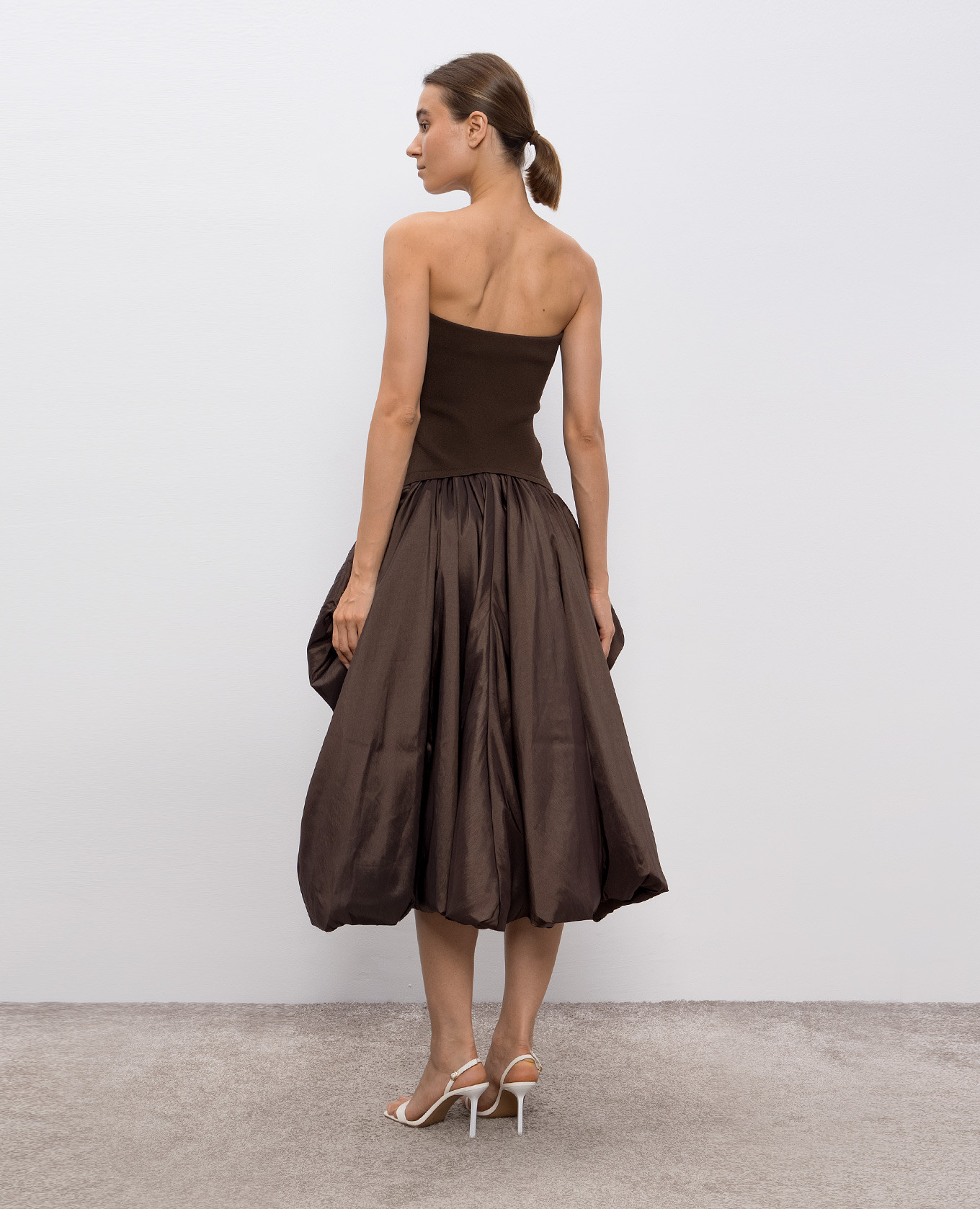 Brown midi dress Izzy Simkhai 4