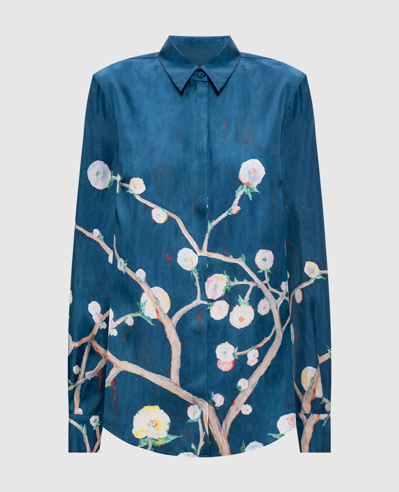 Henri blue silk blouse Gabriela Hearst