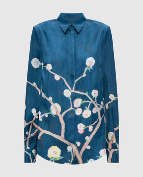 Gabriela Hearst Henri blue silk blouse 4251200P118