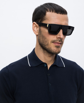 Dunhill Black sunglasses with logo engraving DU0055S