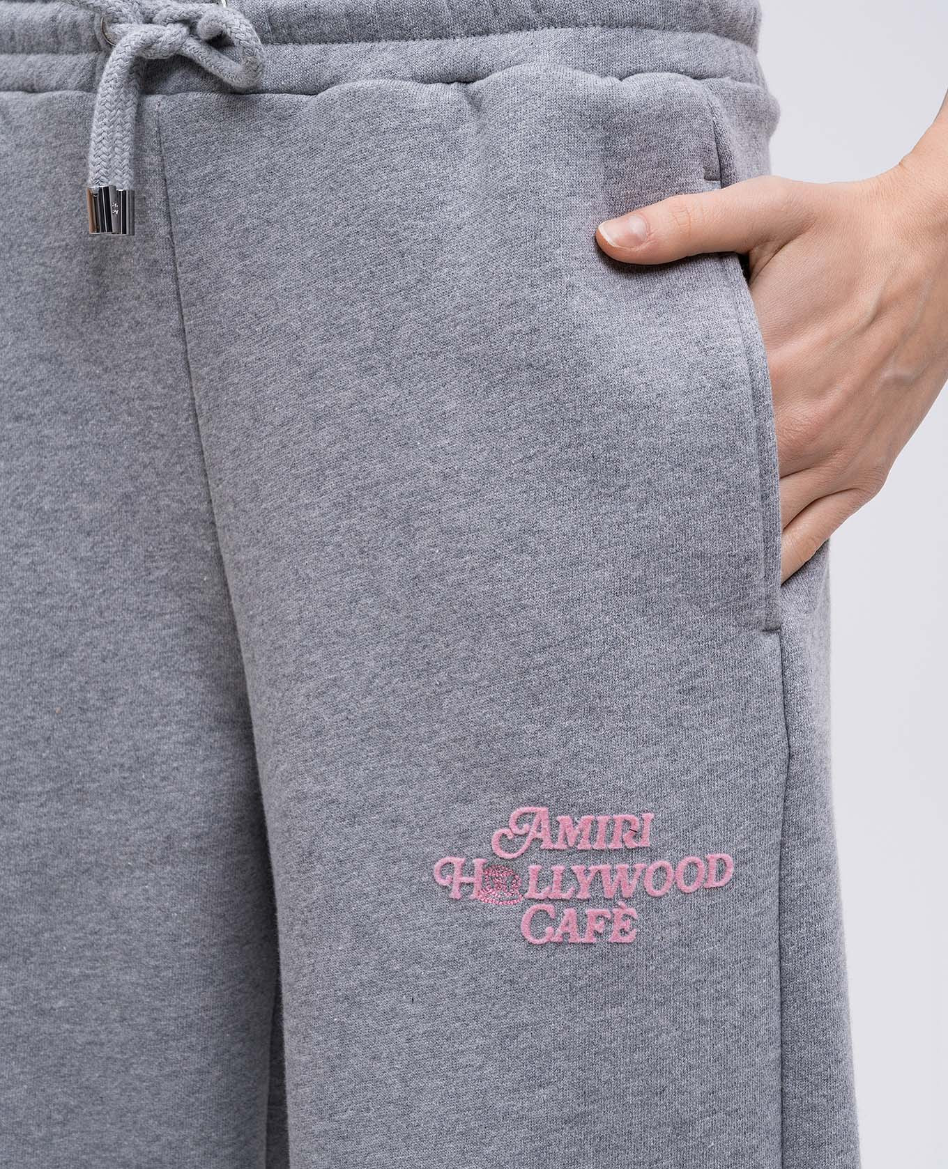 

Grey sweatpants with textured lettering AMIRI