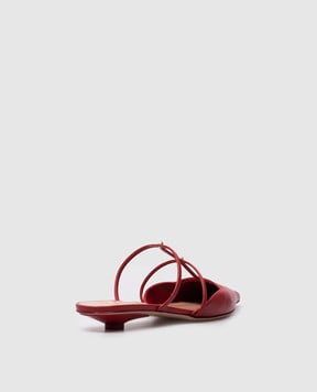 Valentino Rockstud red leather mules 4W0S0IZ2ACT