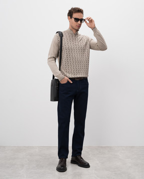 Cashmere&Whiskey Blue jeans with logo patch BALVANO871