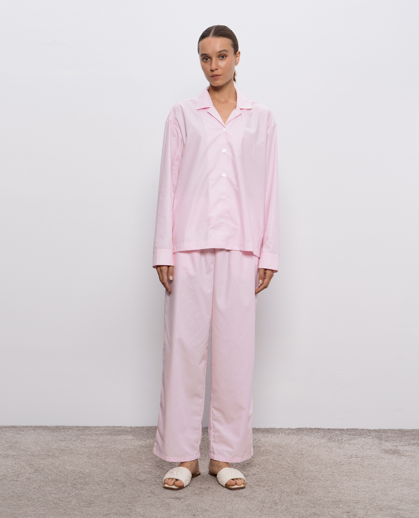 

Pink striped pajama pants Dore & Rose