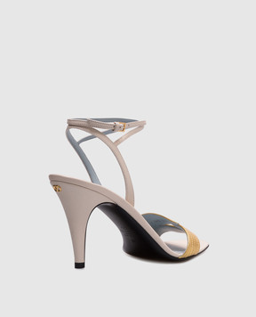 Valentino Beige leather sandals FOLIEFOLIAGE 6W0S0MH5TVF