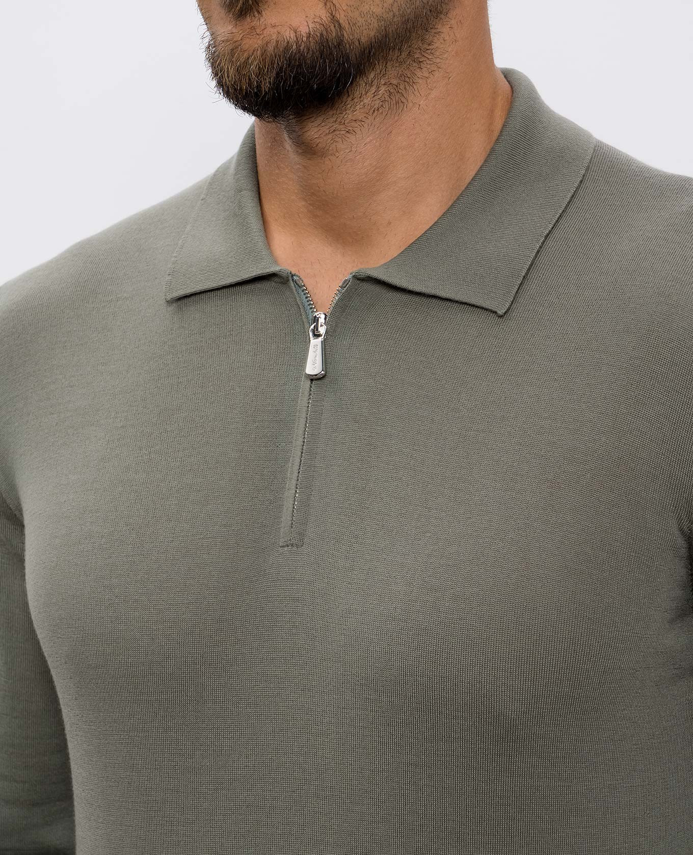 

Green wool polo shirt Enrico Mandelli