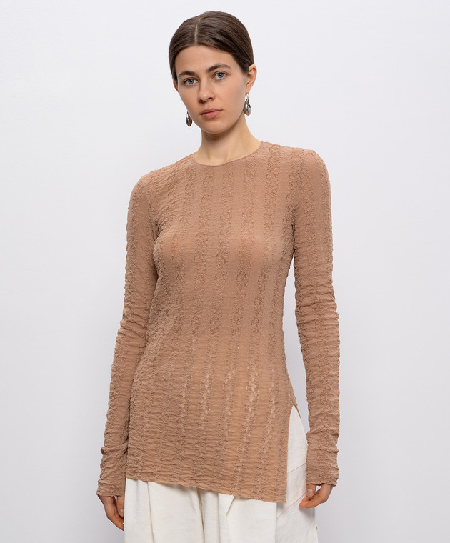 Tシャツ・カットソー UMA WANG SS25 TERESA TOP (UW1031 UW900) UMA WANG - Beige top Teresa UW1031 - shop with Estonia