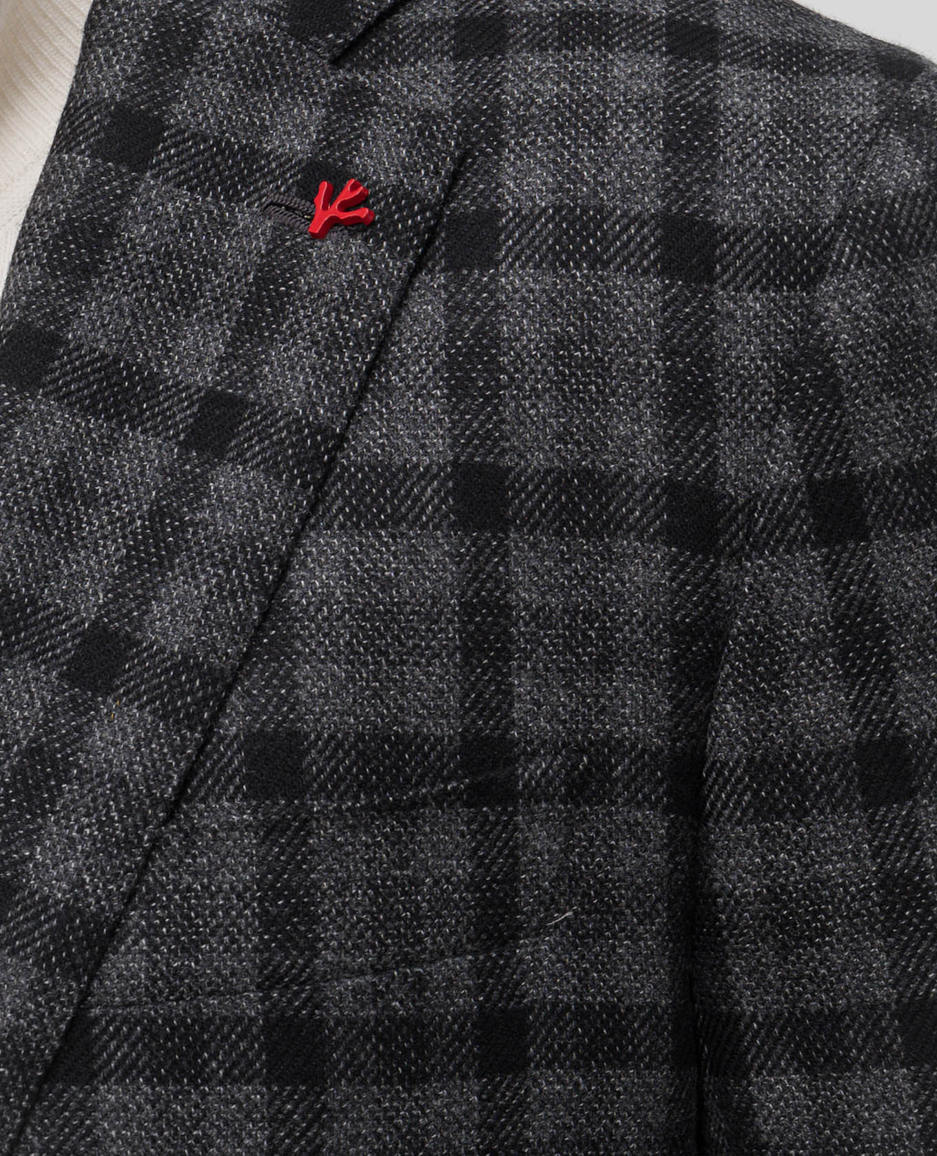 

Gray checked wool and cashmere blazer ISAIA, Grey