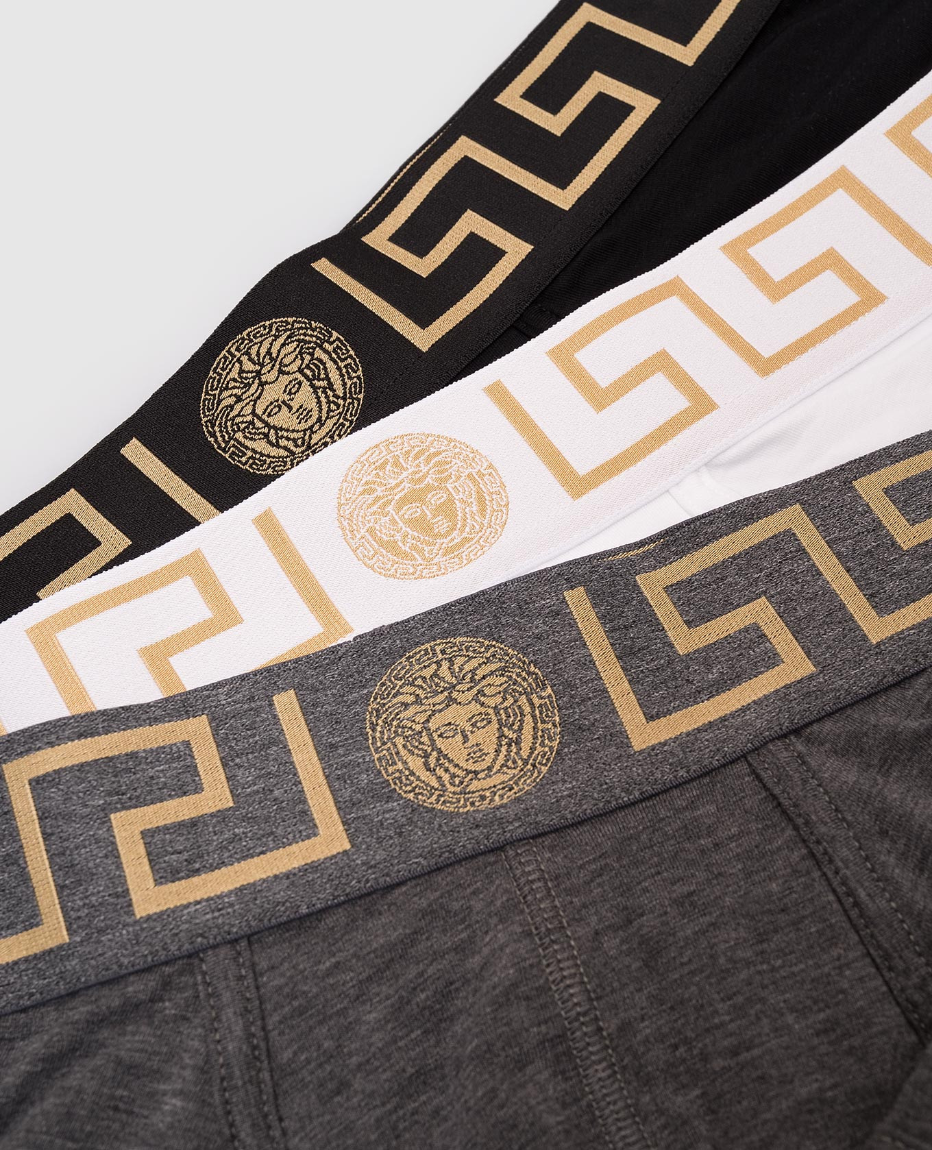 

Set of boxer briefs with logo pattern Versace, White