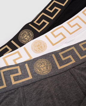 Versace Set of boxer briefs with logo pattern AU103261A10011