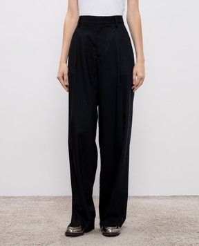 MooRER Ofilia black wool and cashmere pants OFILIAFSR
