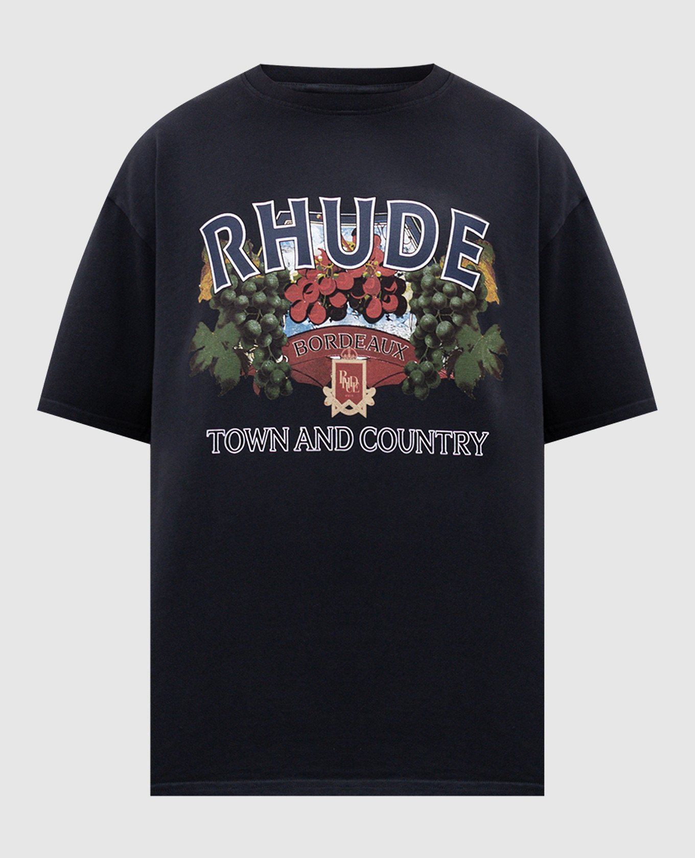 

Black T-shirt from Town and Country with logo print Rhude