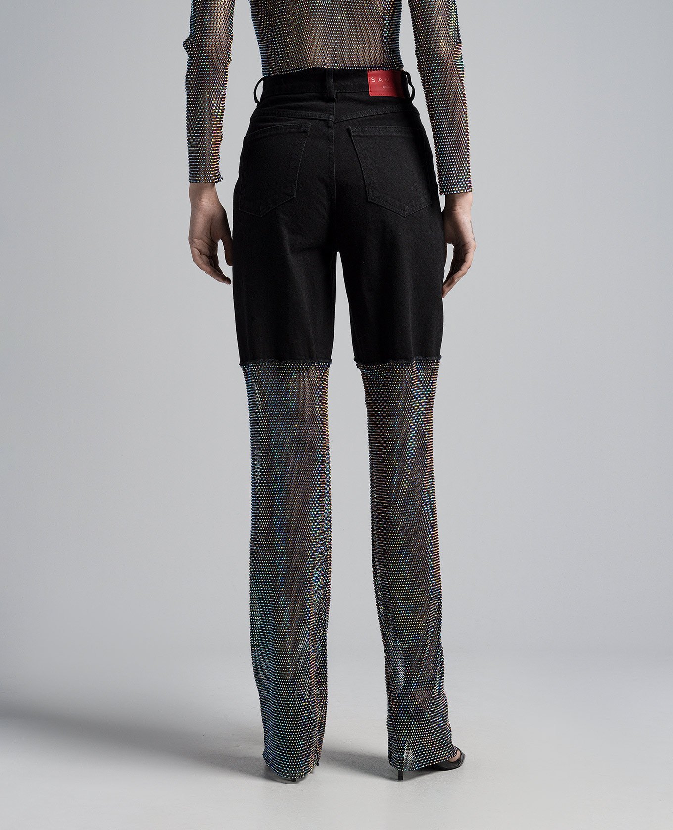 

Black jeans with crystals Santa Brands
