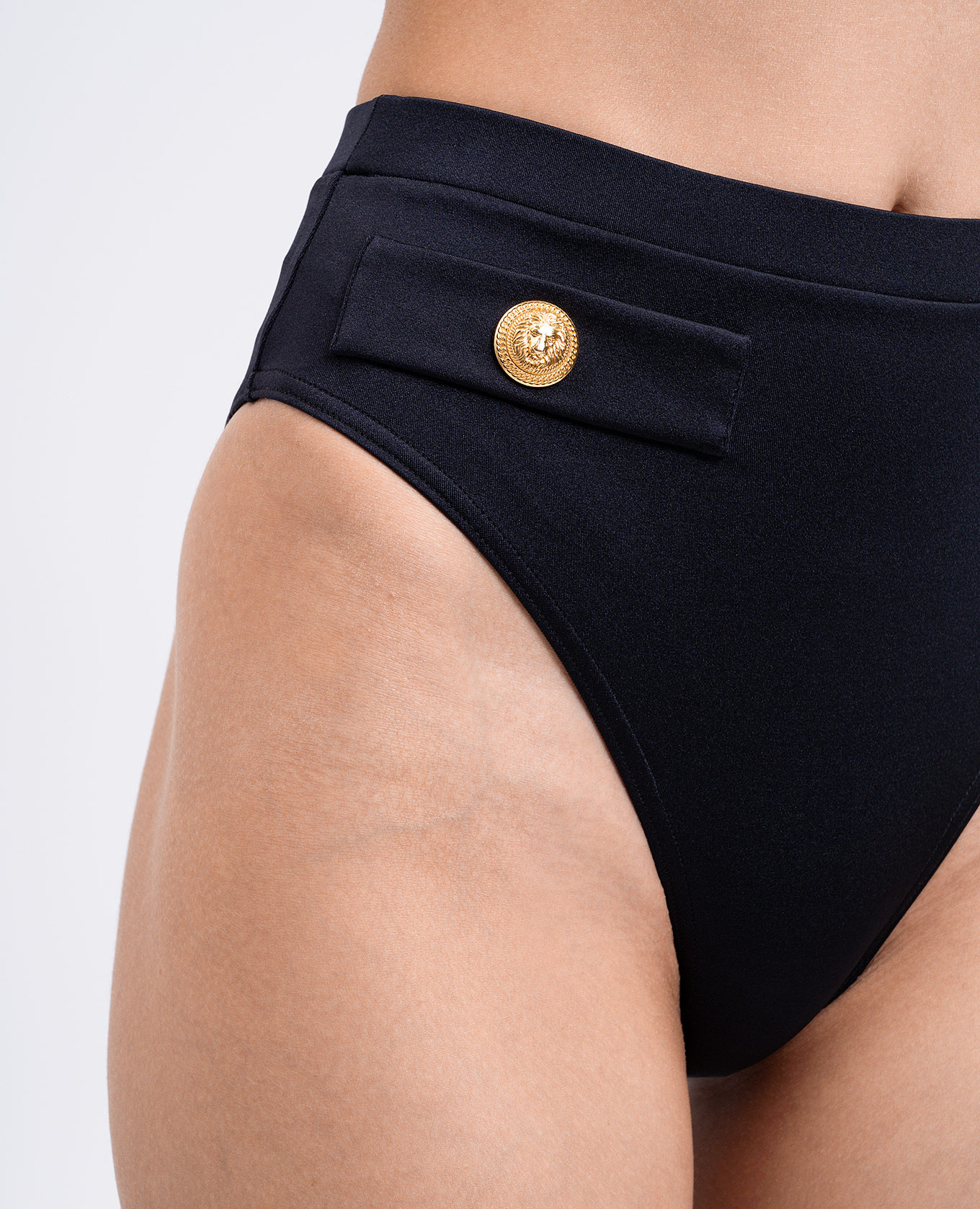 

Black swimsuit with branded studs Balmain