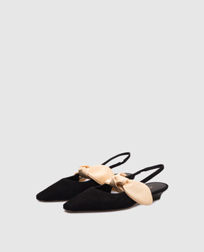 NEOUS Uba black suede slingbacks 00460B01G36UBA