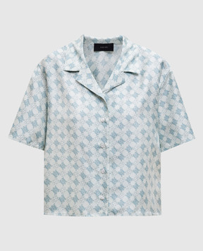 AMIRI Green MA QUAD silk blouse AWSTCA1030