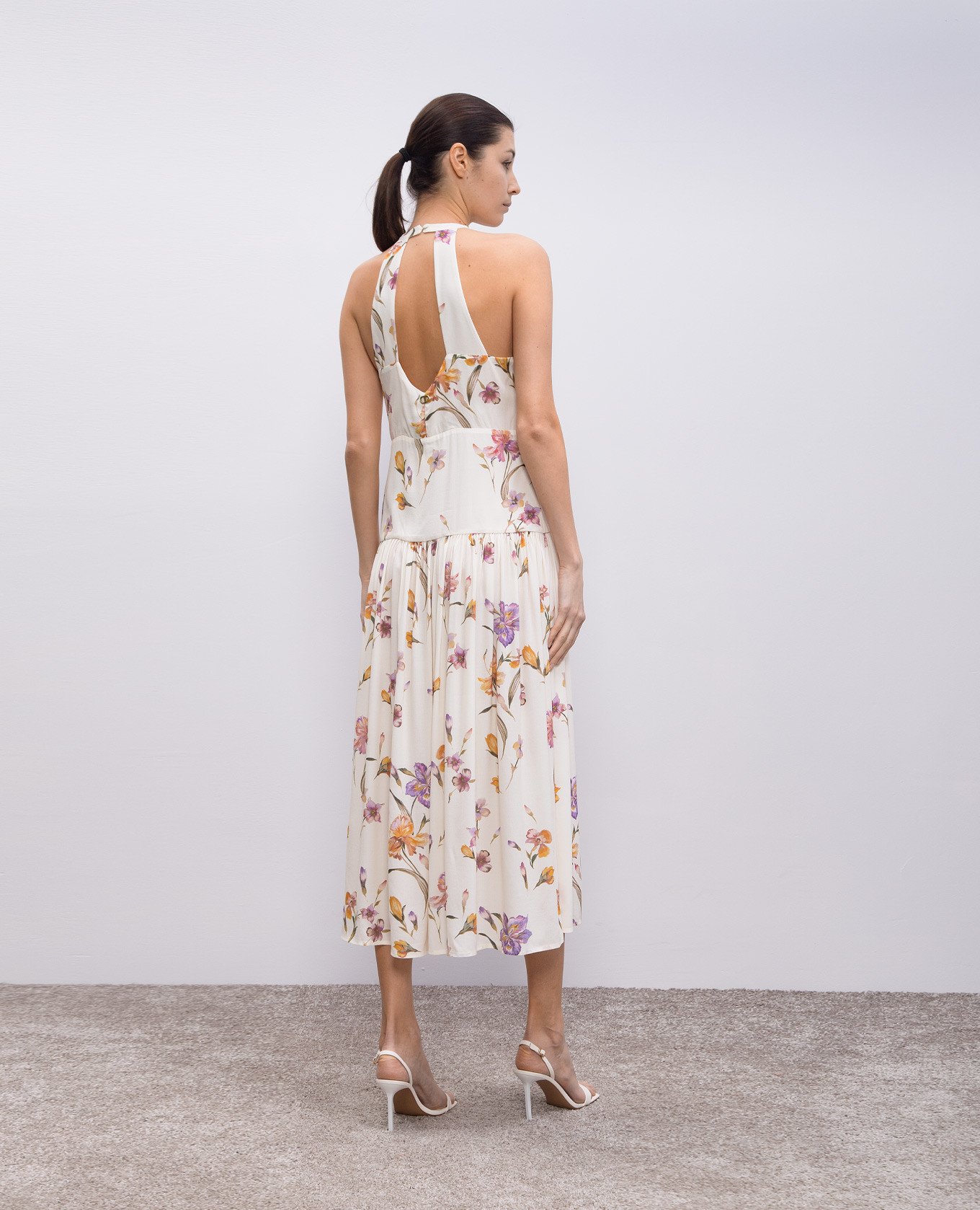 

White floral print midi dress Twinset