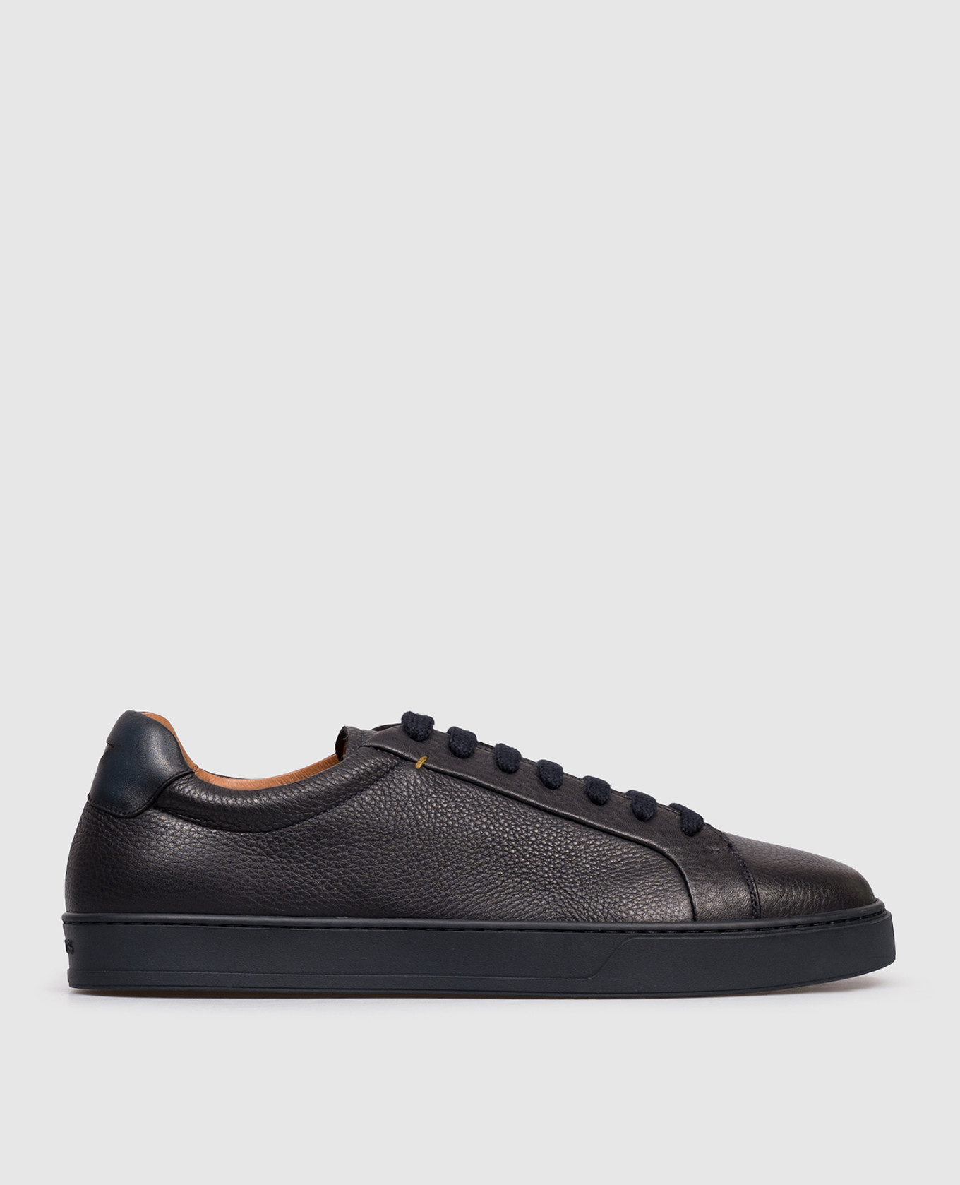 Blue leather sneakers with logo Doucal's
