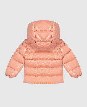 Moncler ENFANT Children's pink down jacket with logo patch K29511A00013597Z8