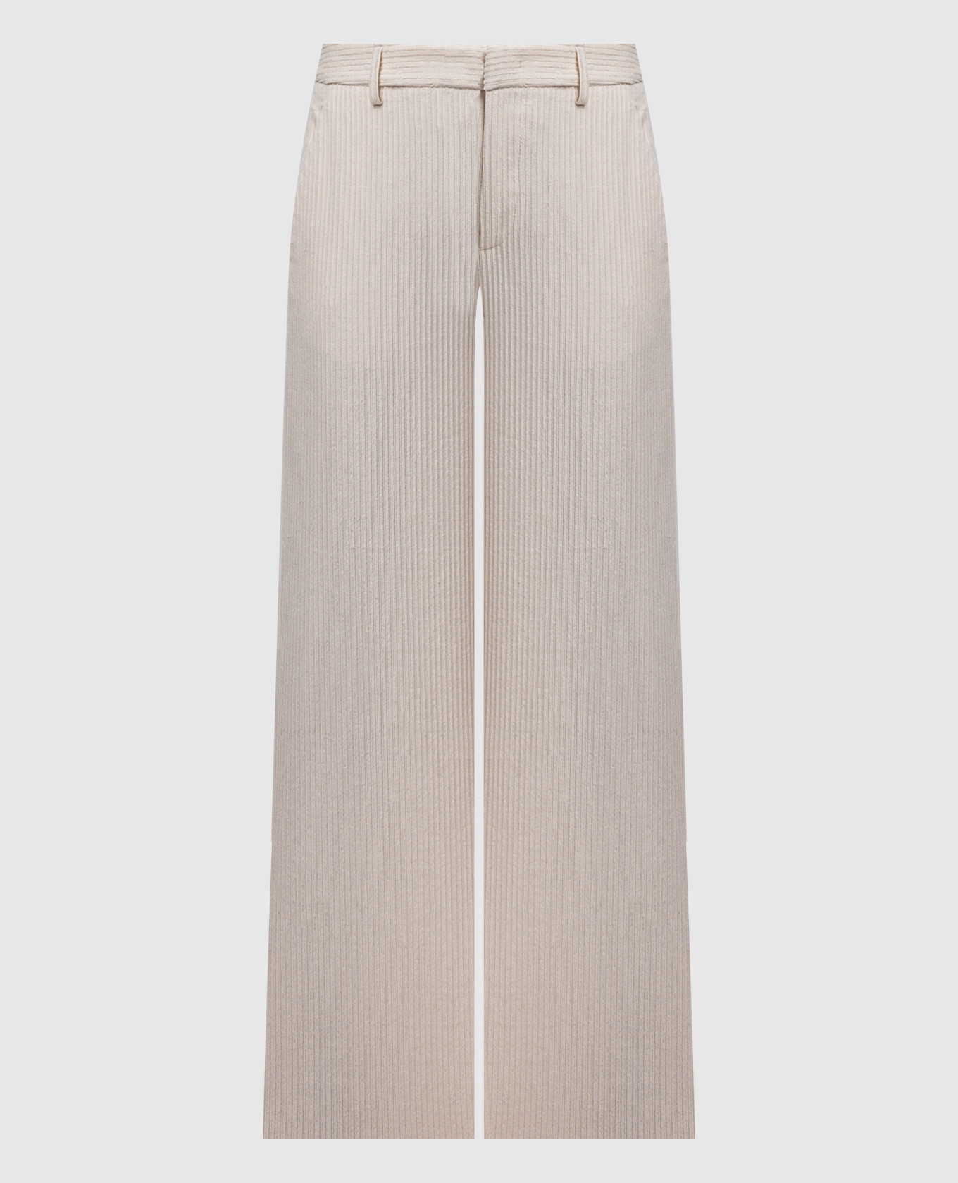

Janice logo flared corduroy pants in white Dondup