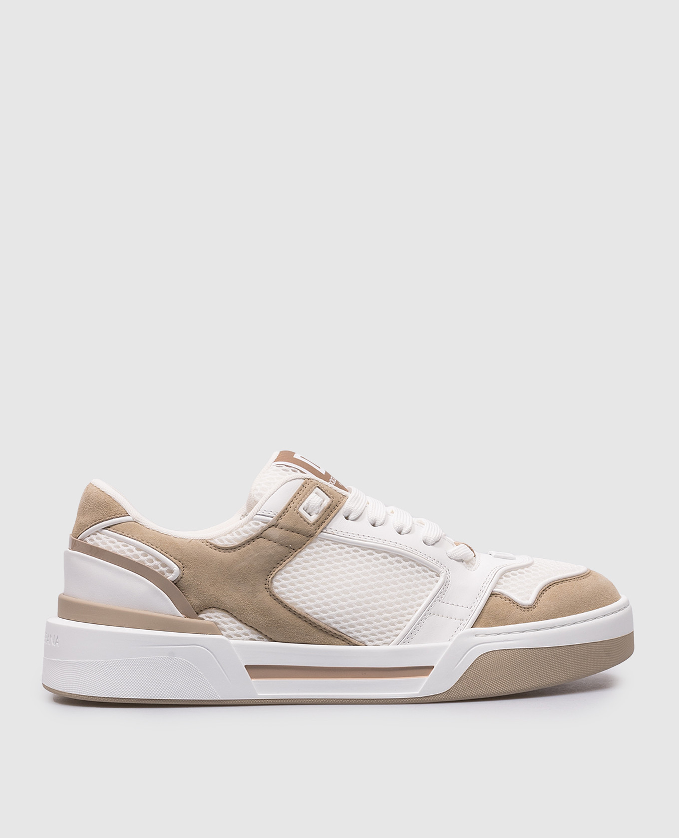 

White New Roma combo sneakers with logo patch Dolce&Gabbana