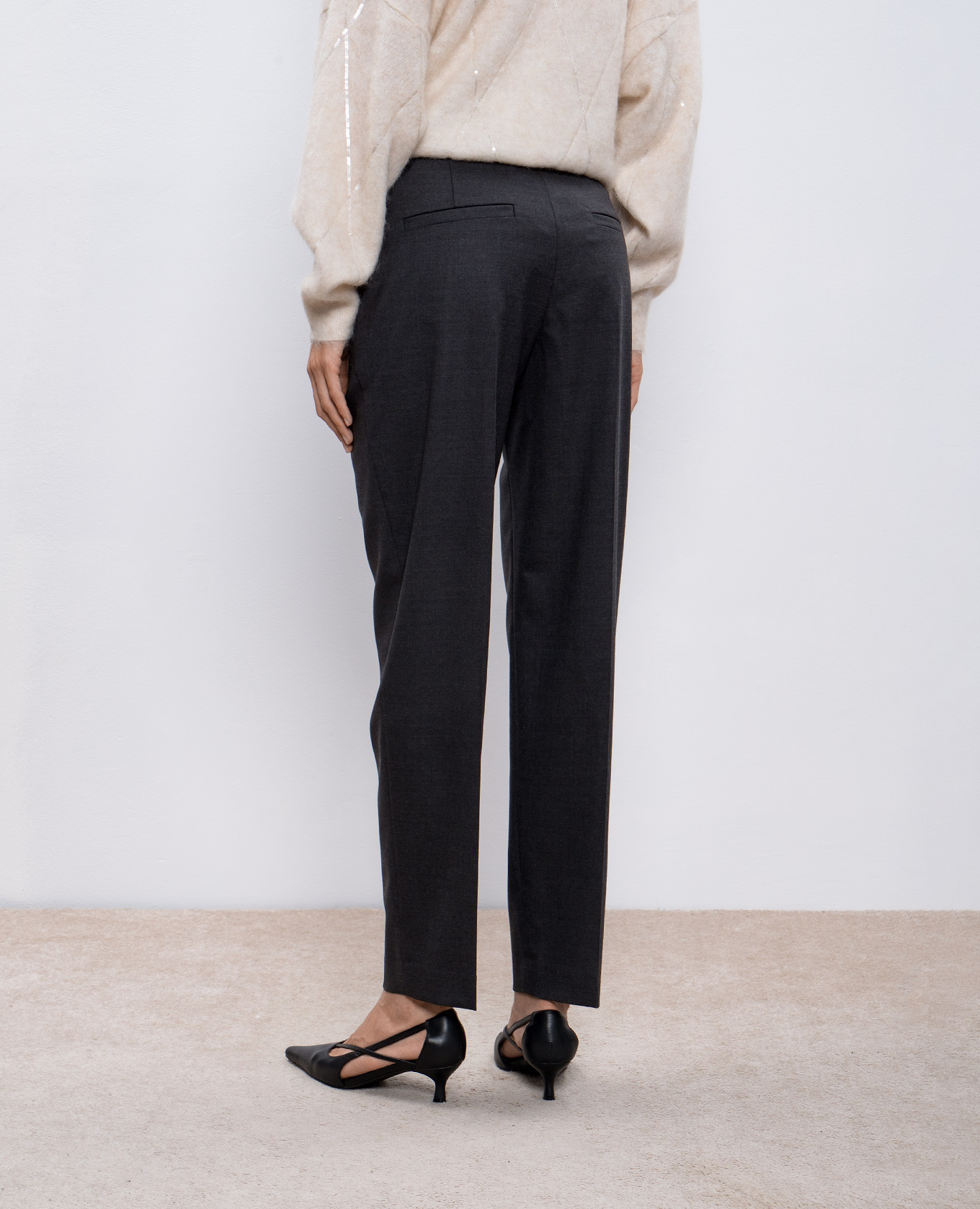 

Gray wool trousers with monil chain Brunello Cucinelli, Grey